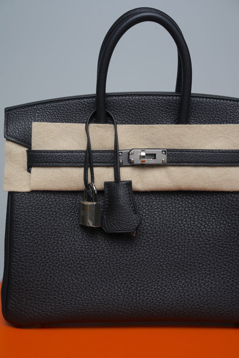 Hermes Birkin 25 in Noir Togo Phw (Brand New)