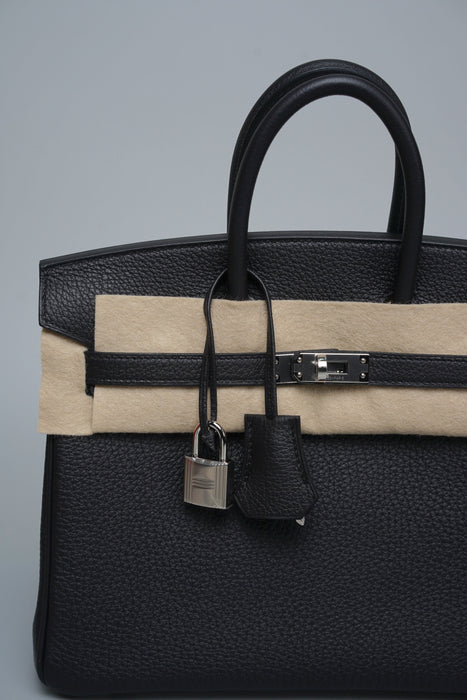 Hermes Birkin 25 in Noir Togo Phw (Brand New)