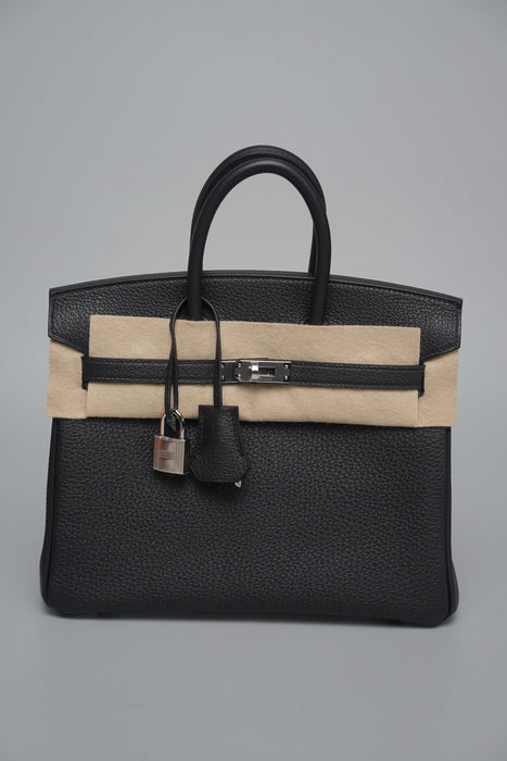 Hermes Birkin 25 in Noir Togo Phw (Brand New)