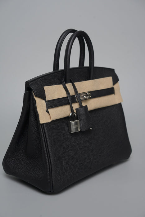 Hermes Birkin 25 in Noir Togo Phw (Brand New)