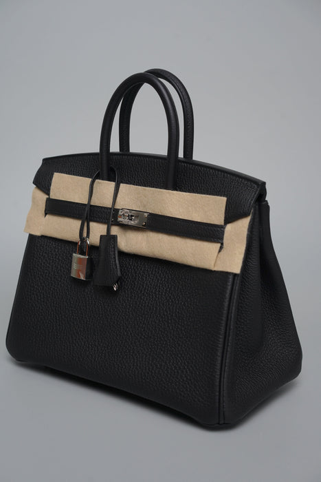 Hermes Birkin 25 in Noir Togo Phw (Brand New)