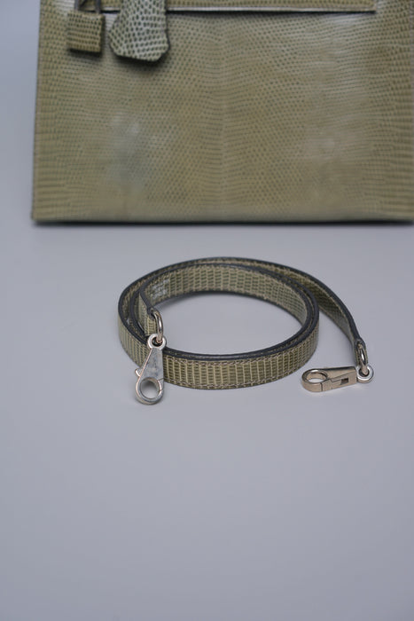 Hermes Kelly Sellier 25 in Gris fonce Lizard Phw