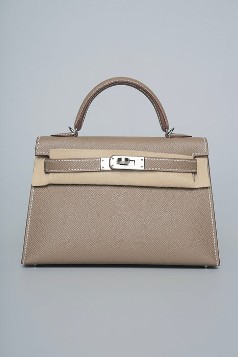 Hermes Kelly 20 in Etoupe Epsom Phw (Brand New)