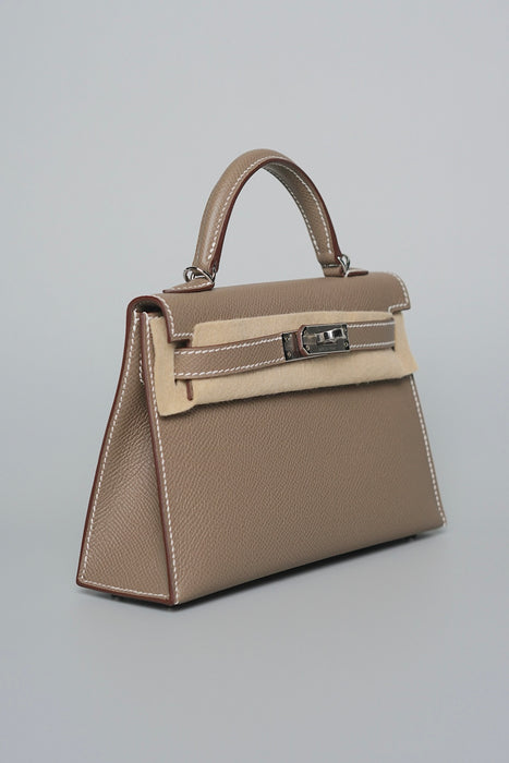 Hermes Kelly 20 in Etoupe Epsom Phw (Brand New)