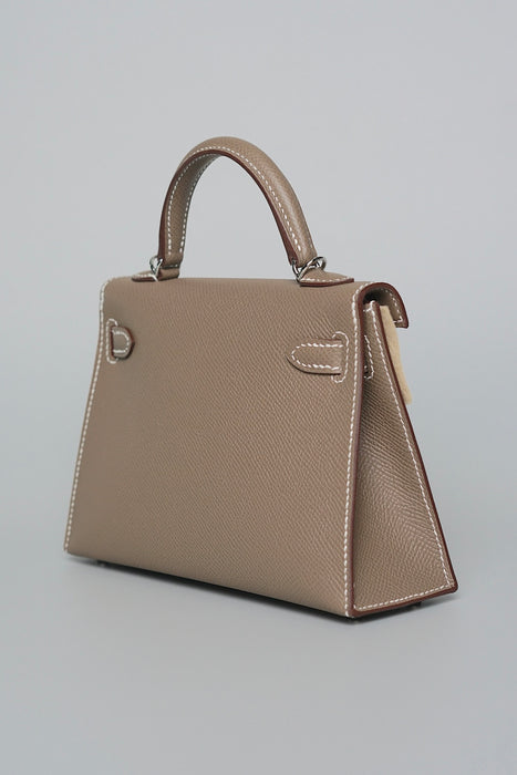 Hermes Kelly 20 in Etoupe Epsom Phw (Brand New)
