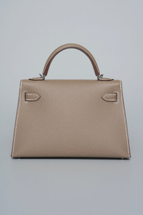 Hermes Kelly 20 in Etoupe Epsom Phw (Brand New)