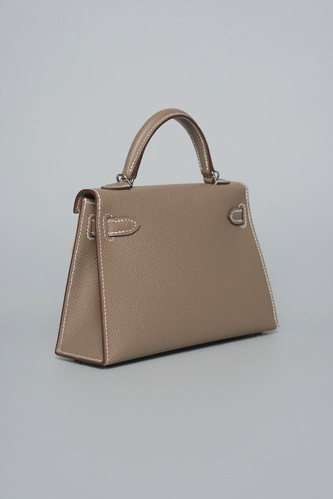 Hermes Kelly 20 in Etoupe Epsom Phw (Brand New)