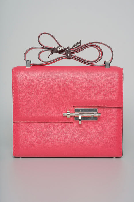 Hermes Verrou 21 in Rose Azalea Epsom Phw