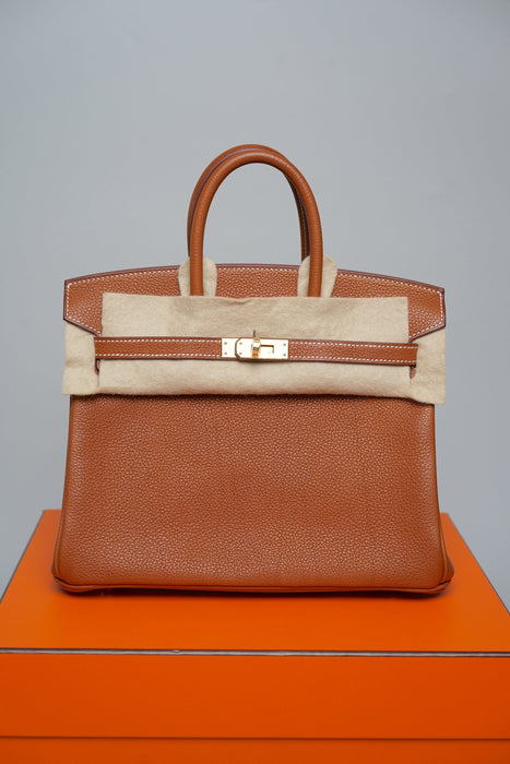 Hermes Birkin 25 in Fauve Barenia Faubourg Ghw (Brand New)