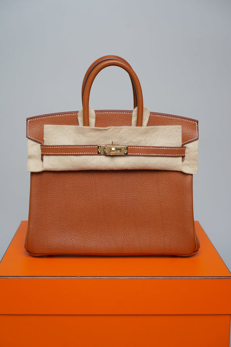 Hermes Birkin 25 in Fauve Barenia Faubourg Ghw (Brand New)