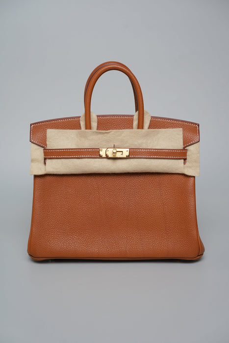 Hermes Birkin 25 in Fauve Barenia Faubourg Ghw (Brand New)