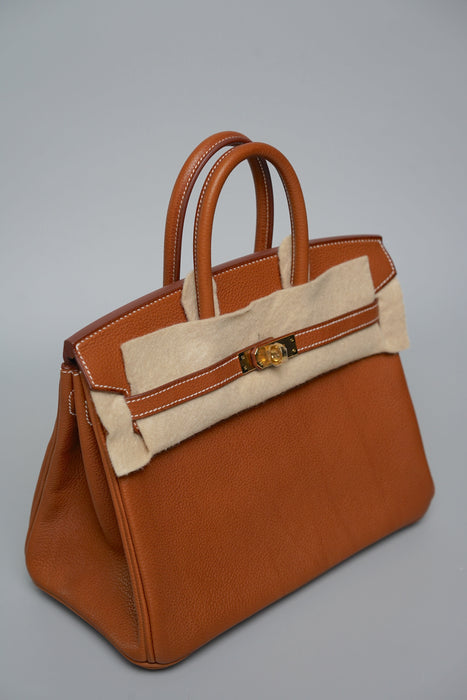 Hermes Birkin 25 in Fauve Barenia Faubourg Ghw (Brand New)