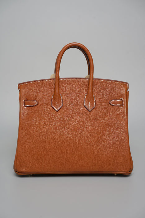 Hermes Birkin 25 in Fauve Barenia Faubourg Ghw (Brand New)