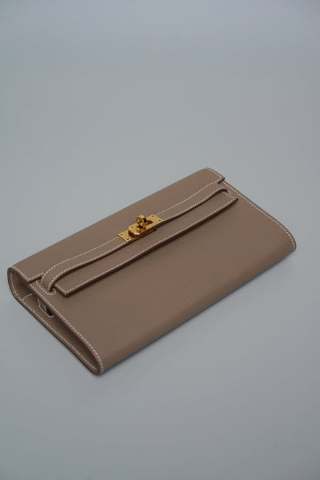 Hermes Kelly To Go in Etoupe Evercolor Ghw