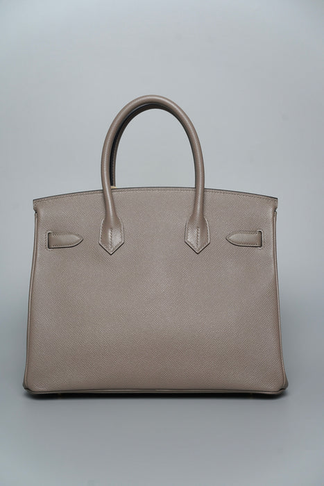 Hermes Birkin 30 Retourne in Gris Asphalt Epsom Ghw