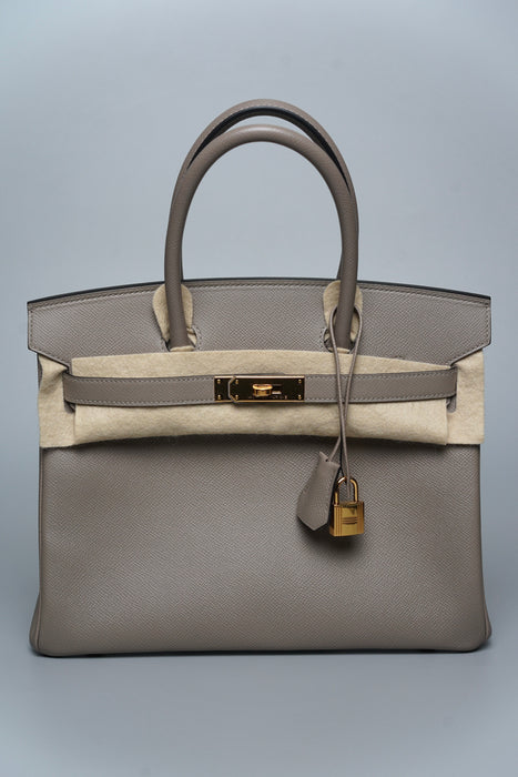 Hermes Birkin 30 Retourne in Gris Asphalt Epsom Ghw