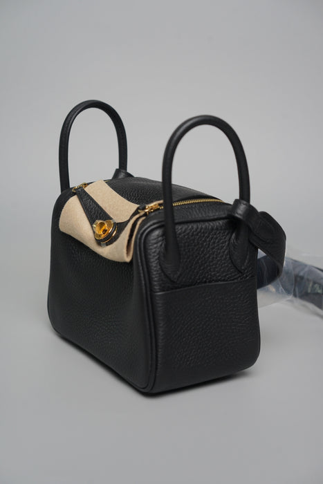 Hermes Mini Lindy II in Noir Ghw (Brand New)