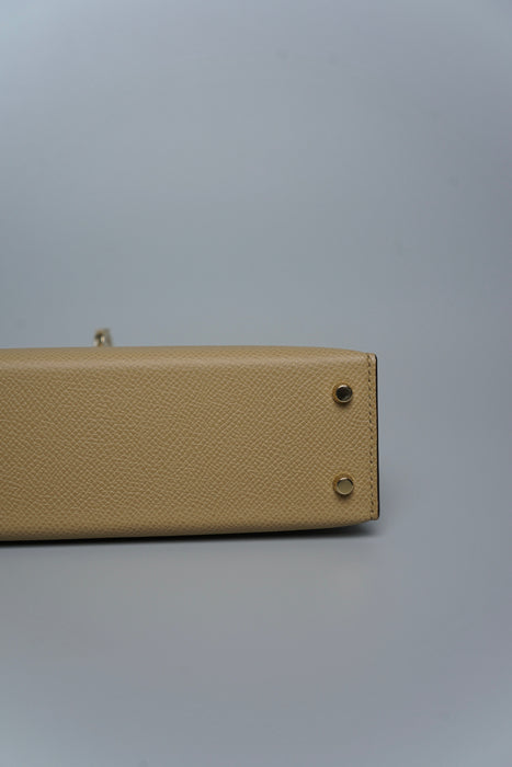 Hermes Kelly 20 in Poussiere Permabrass (Brand New)