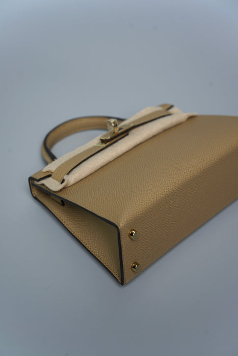 Hermes Kelly 20 in Poussiere Permabrass (Brand New)