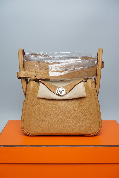 Hermes Mini Lindy in Biscuit Phw (Brand New)