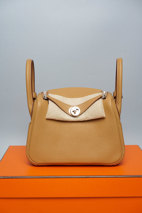 Hermes Mini Lindy in Biscuit Phw (Brand New)