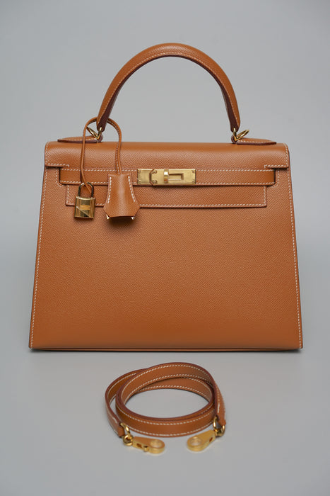 Hermes Kelly II 28 Sellier in Gold Ghw (Brand New)