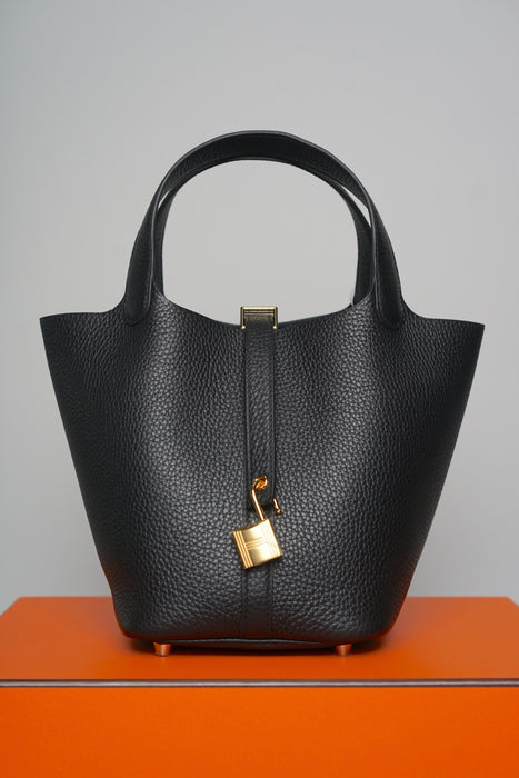 Hermes Picotin 18 in Black Ghw (Brand New)
