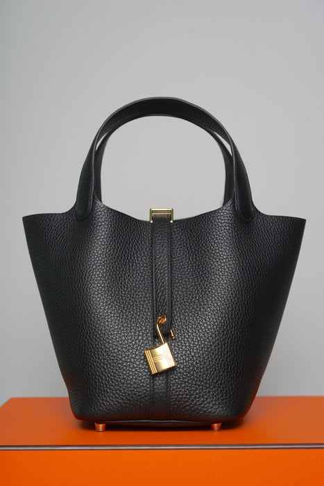 Hermes Picotin 18 in Black Ghw (Brand New)
