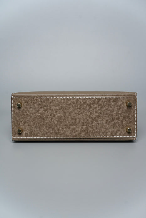 Hermes Kelly 25 Sellier in Etoupe Ghw (Brand New)
