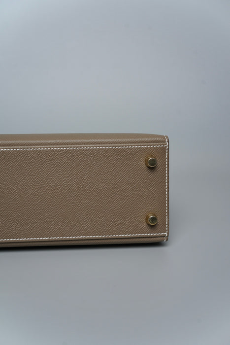 Hermes Kelly 25 Sellier in Etoupe Ghw (Brand New)