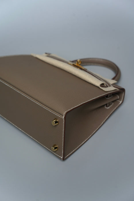 Hermes Kelly 25 Sellier in Etoupe Ghw (Brand New)
