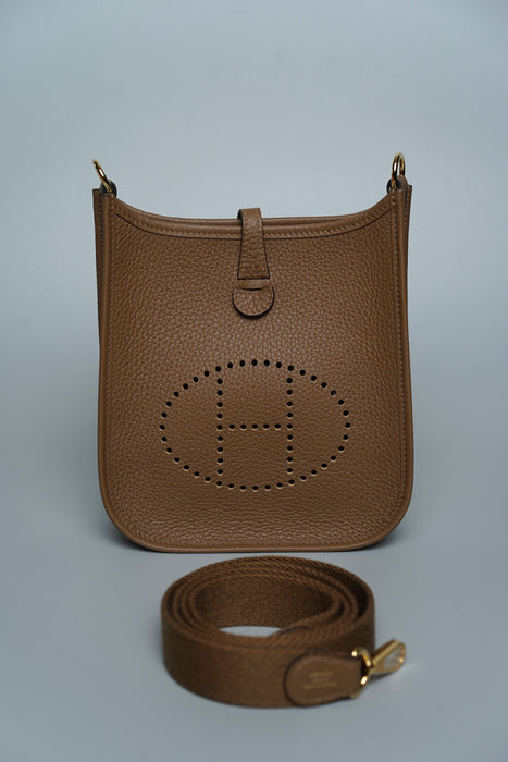 Hermes Mini Evelyne in Alezan Ghw (Brand New)
