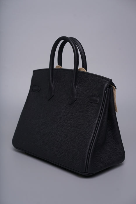 Hermes Birkin 25 in Noir Togo Ghw (Brand New)