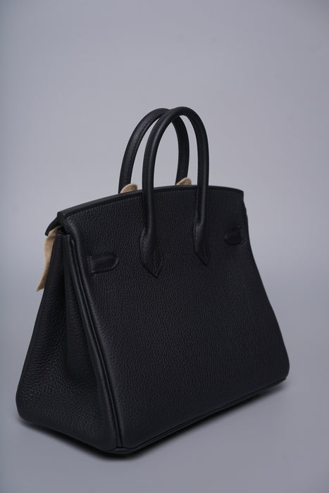 Hermes Birkin 25 in Noir Togo Ghw (Brand New)