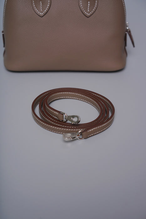 Hermes Mini Bolide in Etoupe Evercolor Phw (Brand New)