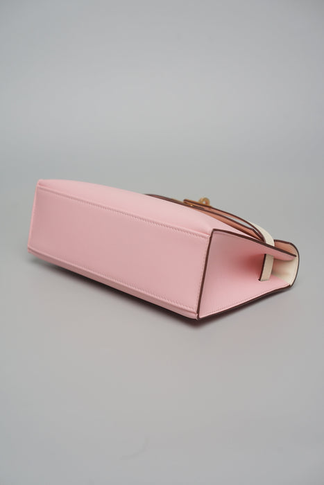 Hermes Kelly Pochette in Rose Sakura/Nata Swift Rghw (Brand New)