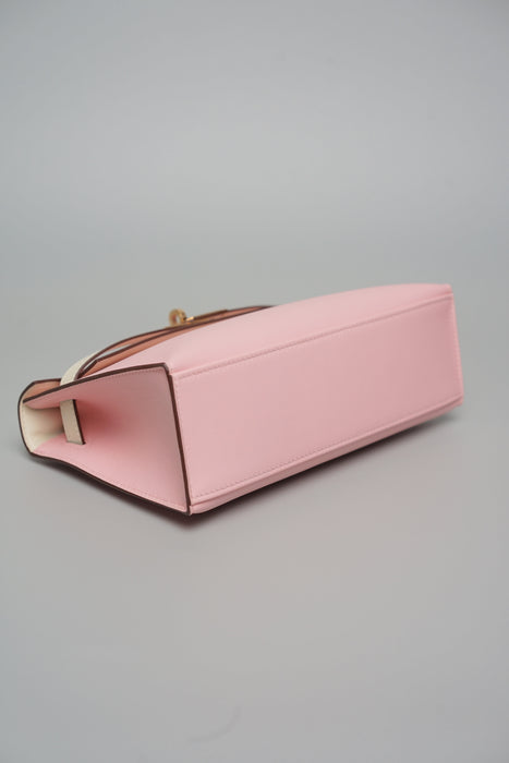 Hermes Kelly Pochette in Rose Sakura/Nata Swift Rghw (Brand New)
