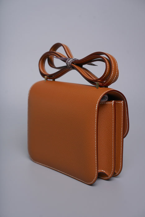 Hermes Constance 18 in Gold Epsom Rghw (Brand New)
