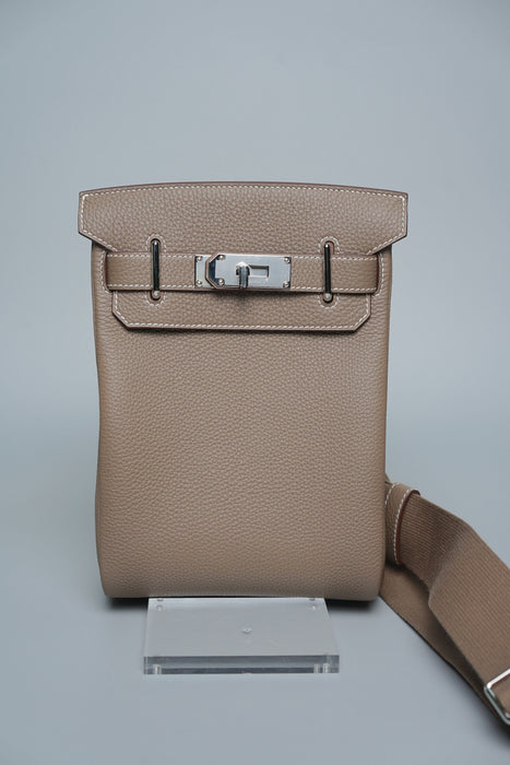 Hermes Hac a Dos PM Backpack in Etoupe Togo Phw (Brand New)