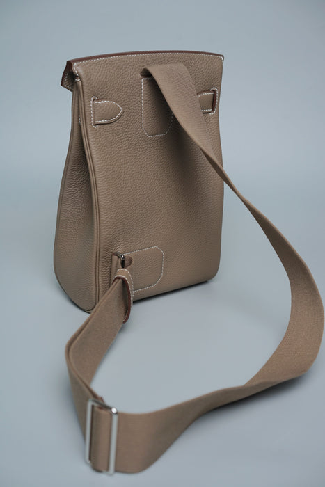 Hermes Hac a Dos PM Backpack in Etoupe Togo Phw (Brand New)