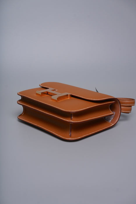 Hermes Constance 18 in Gold Epsom Rghw (Brand New)