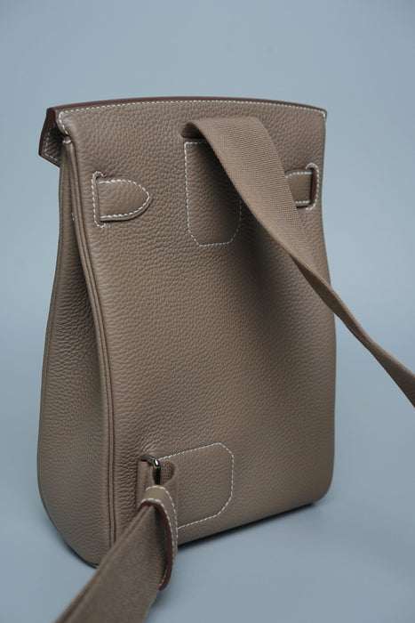 Hermes Hac a Dos PM Backpack in Etoupe Togo Phw (Brand New)