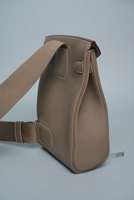 Hermes Hac a Dos PM Backpack in Etoupe Togo Phw (Brand New)