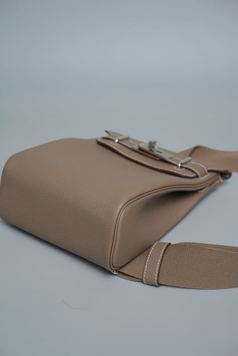 Hermes Hac a Dos PM Backpack in Etoupe Togo Phw (Brand New)