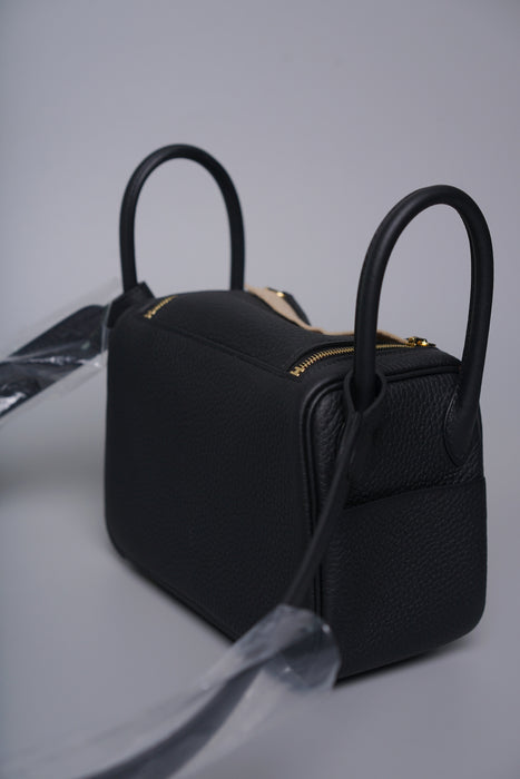 Hermes Mini Lindy II in Noir Ghw (Brand New)