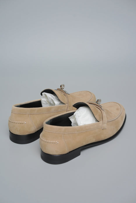 Hermes Destin Loafers in Beige Sable Size 38 (Brand New)