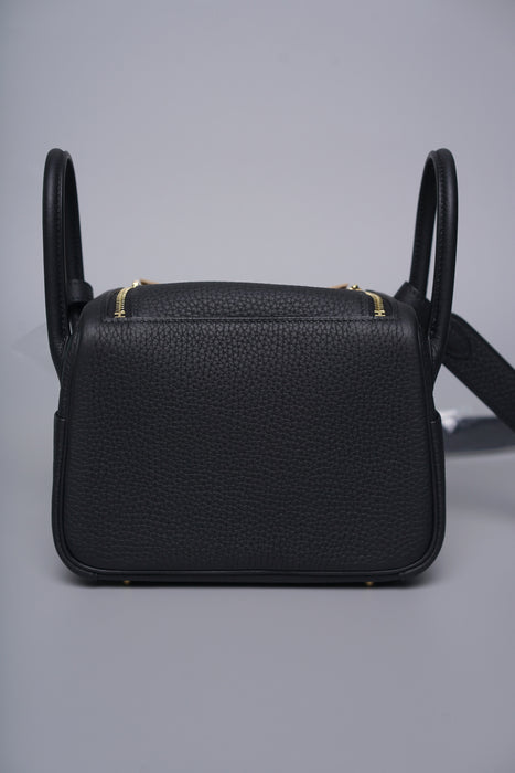 Hermes Mini Lindy II in Noir Ghw (Brand New)