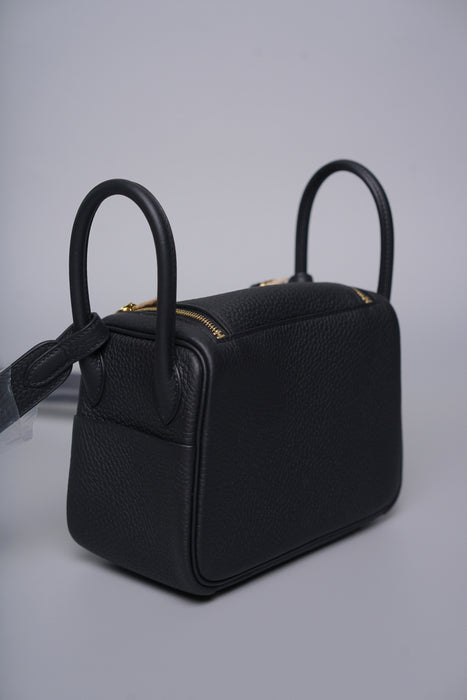 Hermes Mini Lindy II in Noir Ghw (Brand New)
