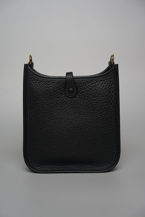 Hermes Mini Evelyne in Black Ghw (Brand New)