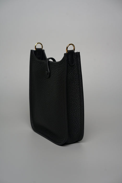 Hermes Mini Evelyne in Black Ghw (Brand New)